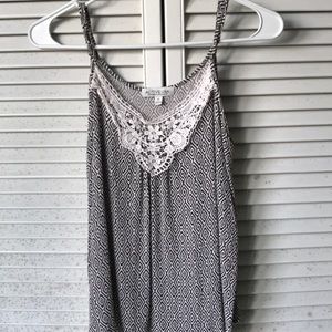 Black and White Patterned Tank Top